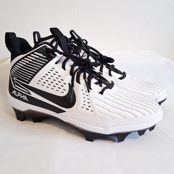Nike Alpha Menace Strong Black White Football Cleats - Picture 1 of 11